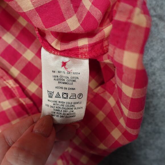 Anthropologie Top Womens 2 Button Front Plaid Checked Western Holding Horses - Picture 4 of 10